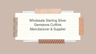 Wholesale Sterling Silver  Gemstone Cufflink  Manufacturer & Supplier