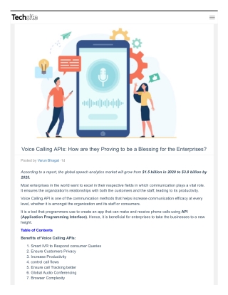 Voice Calling APIs: How are they Proving to be a Blessing for the Enterprises?