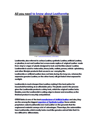 All you need to know about Leatherette