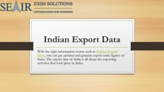 Indian Export Data