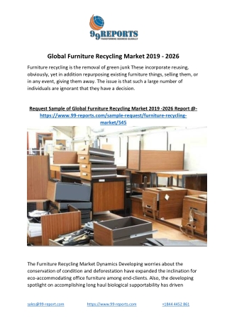 Global Furniture Recycling Market 2019 - 2026