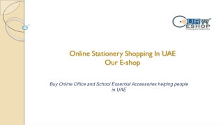 Online Stationery Shopping in UAE - Our E-shop