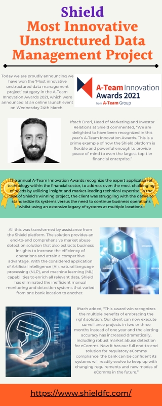 Most Innovative Unstructured Data Management Project - Shield