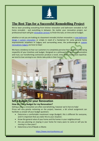 The Best Tips for a Successful Remodelling Project