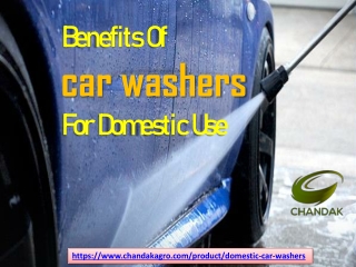 Benefits Of Car Washers For Domestic Use