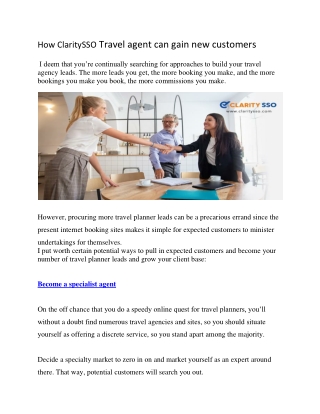 How ClaritySSO Travel agent can gain new customers-converted
