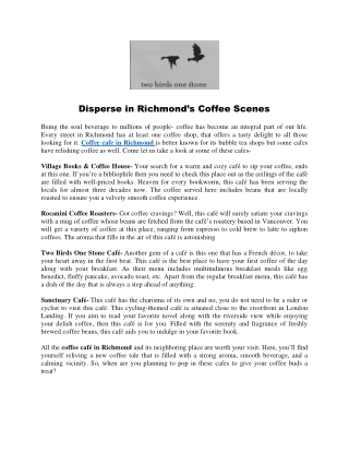 Disperse in Richmond’s Coffee Scenes-converted