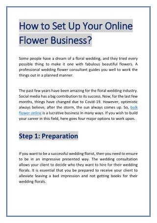 How to Set Up Your Online Flower Business