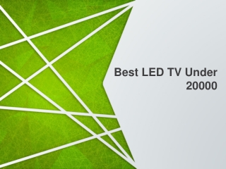 Best LED TV Under 20000