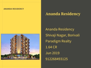 Ananda Residency By Paradigm Realty At Borivali  Mumbai - Dwello
