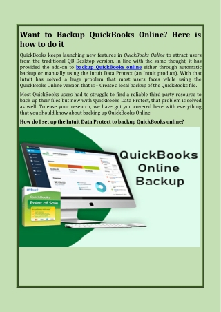 Backup QuickBooks Online