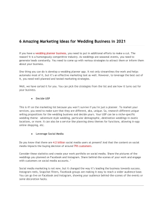 _ 6 Amazing Marketing Ideas for Wedding Business in 2021
