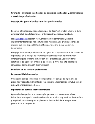 Granada - anuncios clasificados de servicios calificados y garantizados -  servi