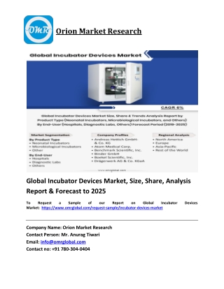 Global Incubator Devices Market Trends, Size, Competitive Analysis and Forecast