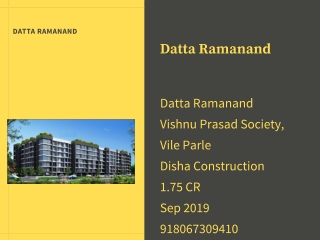 Datta Ramananda Project At Vile Parle Mumbai By Disha Constructions