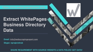 Extract WhitePages Business Directory Data