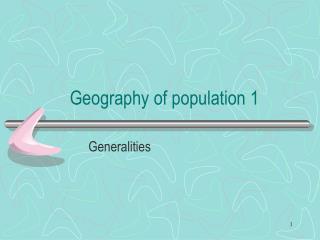 Geography of population 1