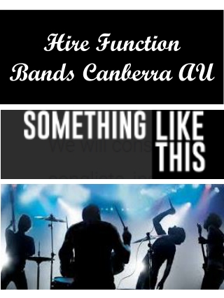 Hire Function Bands Canberra AU