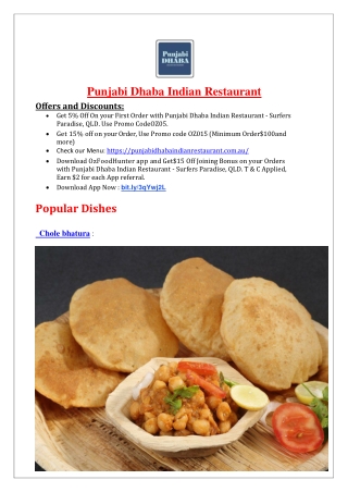 Punjabi Dhaba Indian Restaurant menu - 5% Off