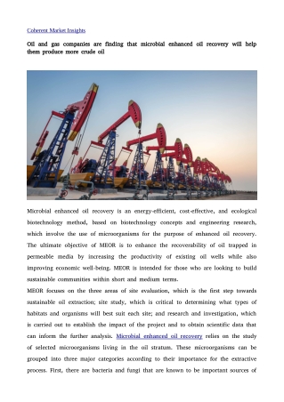 Microbial enhanced oil recovery 22