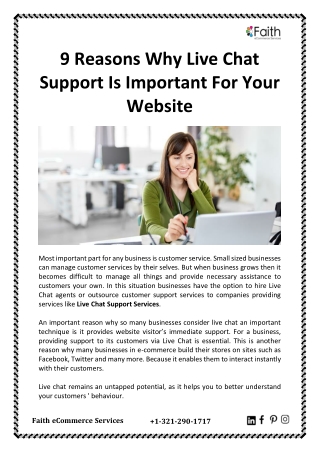 9 Reasons Why Live Chat Support Is Important For Your Website