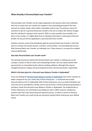 What Actually Is Personal Bank Loan Transfer_.docx