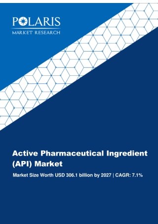 Active Pharmaceutical Ingredient (API) Market