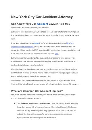 New York City Car Accident Attorney