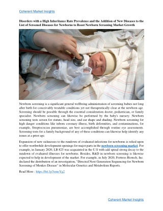Newborn Screening Market Size, Share & Trends Analysis Report