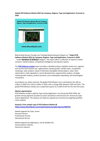 Global PCB Software Market