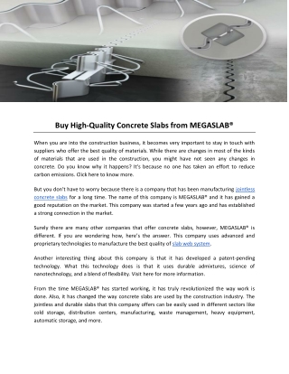Buy High-Quality Concrete Slabs from MEGASLAB
