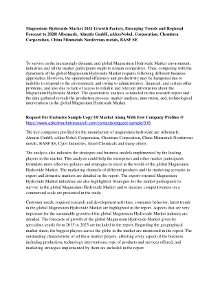 Magnesium Hydroxide Market