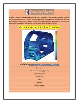 Mechanical engineering sydney | Interharex