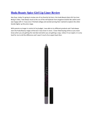 Huda Beauty Spice Girl Lip Liner Review-converted