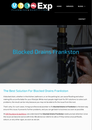 Blocked Drains Frankston