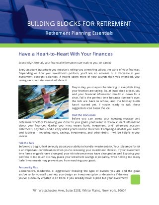 Have a Heart to Heart With Your Finances