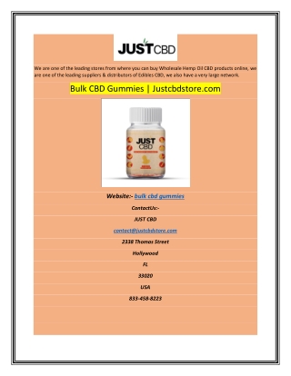 Bulk CBD Gummies | Justcbdstore.com