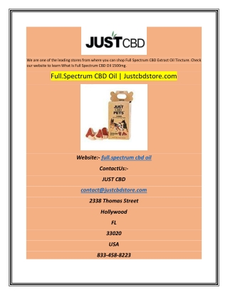 Full.Spectrum CBD Oil | Justcbdstore.com