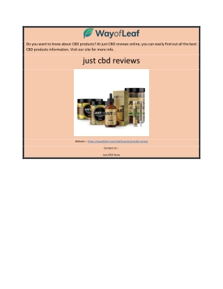 just cbd reviews