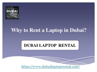 Why to Rent a Laptop in Dubai?