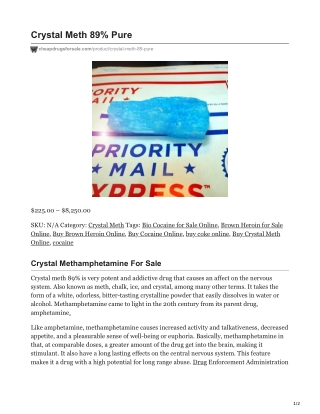 Crystal Meth 89% Pure