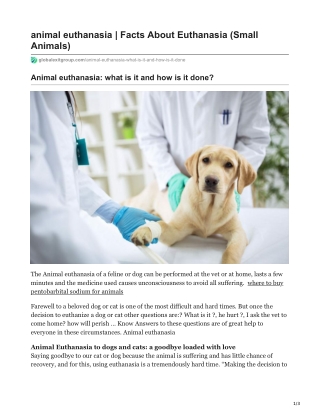 Animal Euthanasia