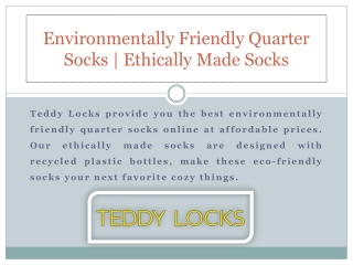 Environmentally Friendly Quarter Socks | Ethically Made Socks