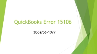 QuickBooks Error 15106