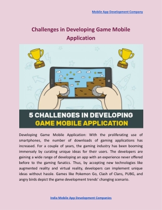 Challenges in Developing Game Mobile Application