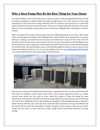 Why a Heat Pump May Be the Best Thing for Your Home