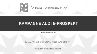 KAMPAGNE AUDI E-PROSPEKT