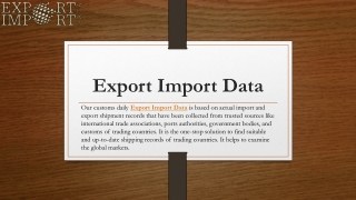 Export Import Data