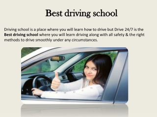 Best driving school