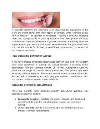 cosmetic dentist in washington